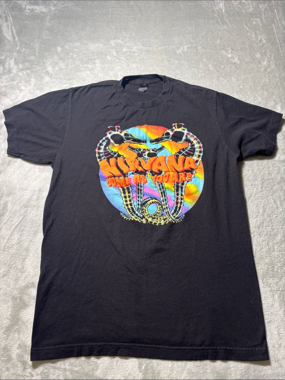 Nirvana Come As You Are Men’s Medium Black Graphic T-Shirt Tultex